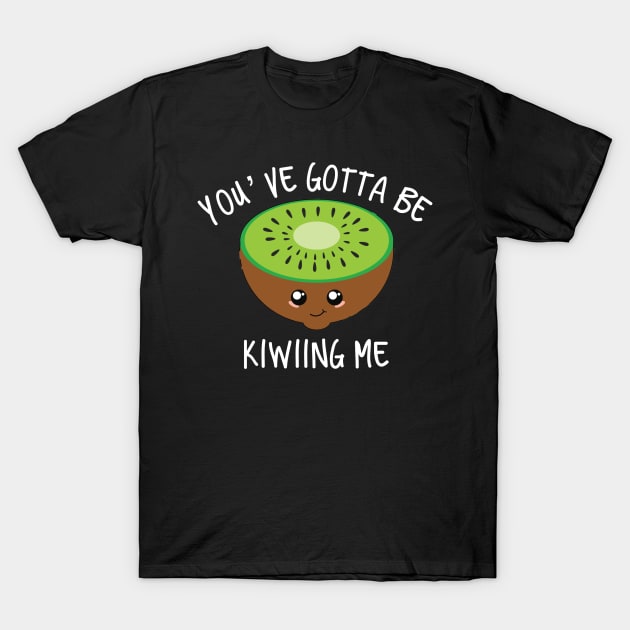 Cute Kawaii Kiwi Fruit Pun T-Shirt by amitsurti